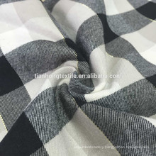 cotton flannel yarn dyed fabric /Silk twill flannelette /spun gold plaid flannelette